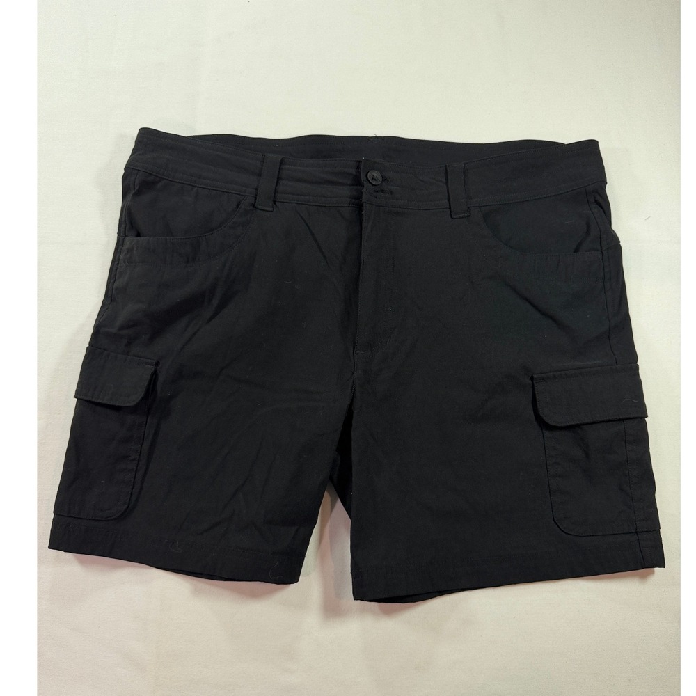 Eddie Bauer Womens Black Cargo Shorts Outdoor Hiking Performance Size 14